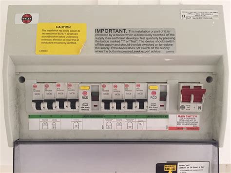 domestic electrical consumer unit regulations